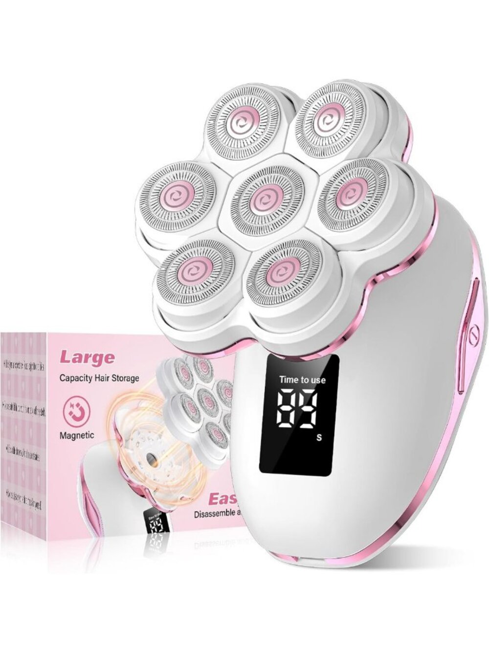 7D Floating Head Electric Shaver for Women - Smooth Legs & Body Hair Removal